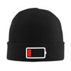 1 Batterie Pile Vide Chapeau en Laine Chaude Bonnet d'Hiver Bonnet à Pompon Casquettes Hip Hop pour Unisexe