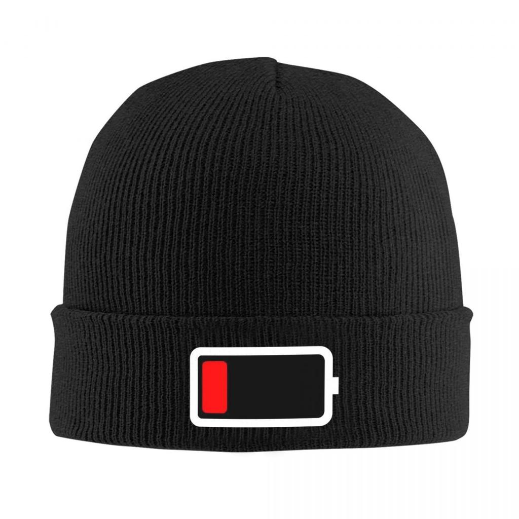 1 Batterie Pile Vide Chapeau en Laine Chaude Bonnet d'Hiver Bonnet à Pompon Casquettes Hip Hop pour Unisexe
