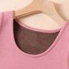 Thermales Tanktop für Damen Fleecegefüttert Ärmellos Unterhemd Rundhals Camisole Warmes Base Layer Slim Fit Unterwäsche Tops