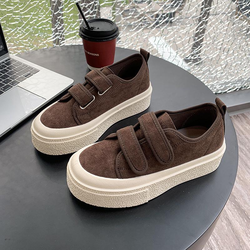 Fashion Thick-soled Canvas Shoes Women's 2025 Spring New Explosions Muffin Height White Shoes Super Fire Casual Sports Shoes