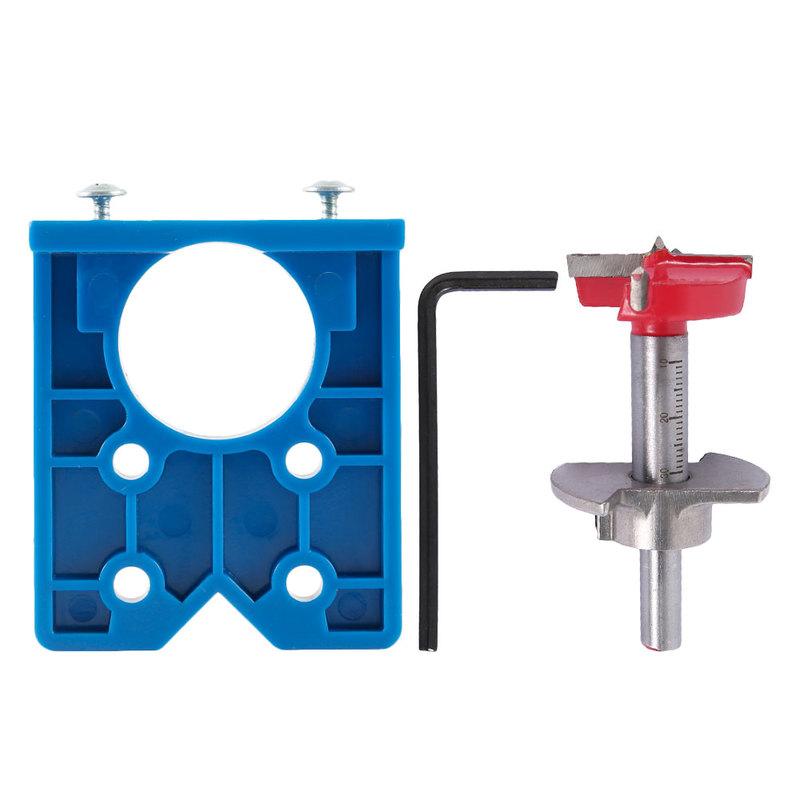 35mm Hinge Drilling Jig Kit Concealed Hinge Jig Woodworking Tools Suitable for Wood Drill Furniture Hinge Installation Home Tool