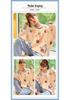 Women's Cute Simple Style Long Sleeve & Pants Imitation Cotton Pajama Set for Spring and Autumn