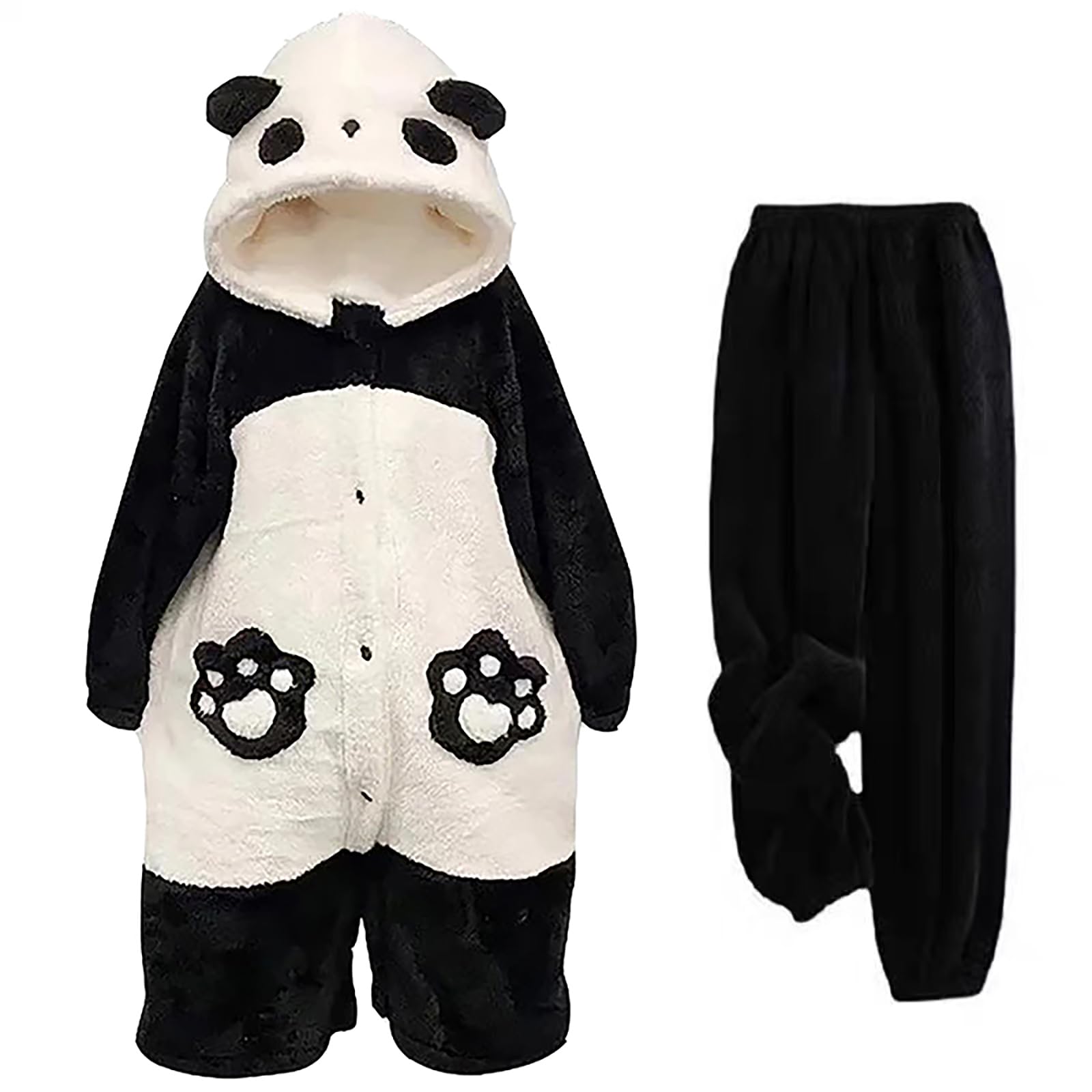 

XHSUKADO Носимая одежда с принтом панды для мужчин и и стильная домашняя одежда с Идеально для и Включает низ и Черный и Размер 2XL Одеяло, Женщины,