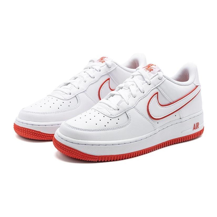 (GS) Nike Air Force 1 Low 'White Picante Red' Kids' DV7762-101