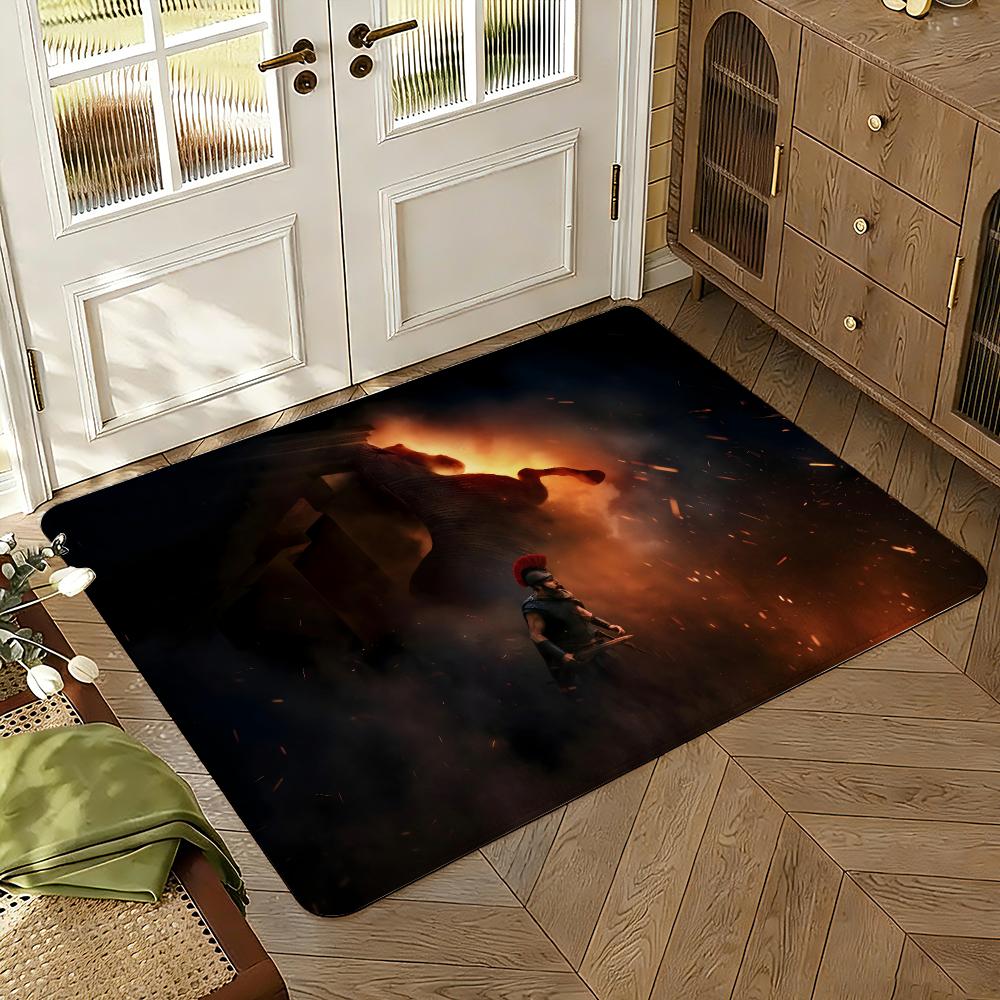 The Odyssey TV Floor Mat Soft Thickened Absorbent Non-Slip Bedroom Living Room Door Mat Home Decor Flannel Rugs