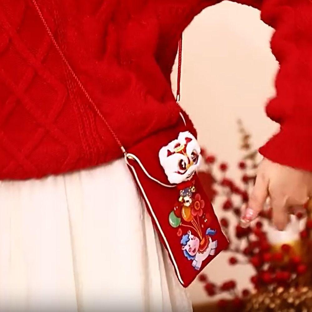 Chinese Style New Year Money Envelopes 2026 Horse Year Lucky Money Bag Money Pocket Kids Gift
