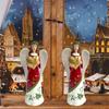 Christmas Angel Statue Decorative Sculpture For Desk 12 Inch Light Up Statues And Figurines For Christmas Table Decor Religious