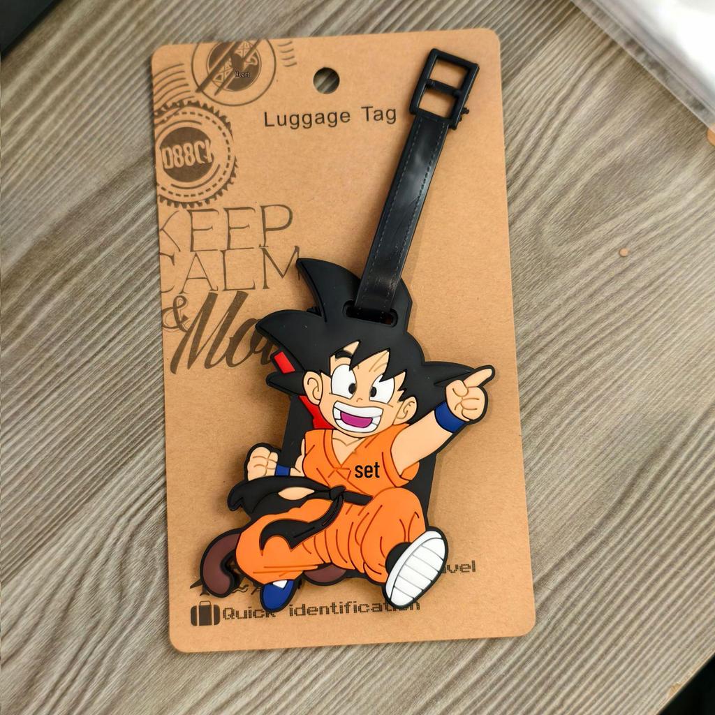 Anime Cartoon Cute Dragon Ball Goku Buu Vegeta Luggage Tag Suitcase Label