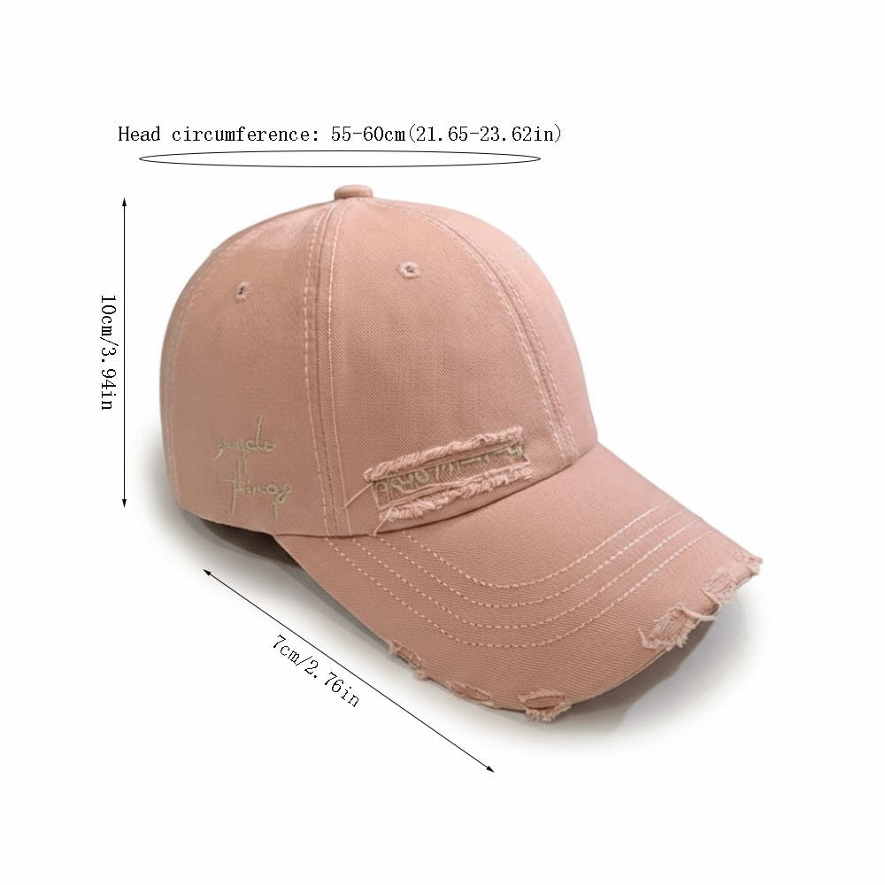 Letter Embroidery Sunscreen Cap Washed Cotton Trend Hat Versatile Embroidery Hat Unisex