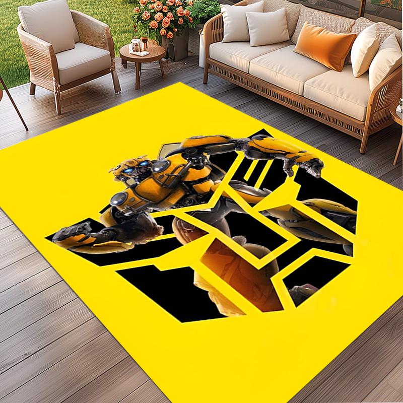 Bumblebee Print Rug, Washable Floor Carpet, For Entryway Dorm Laundry Room Office Study, Home Decor Birthday Christmas Gift