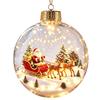 Transparent Light-Up Christmas Ornament Ball for Holiday Tree Decoration