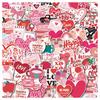 Valentine's Day Waterproof Graffiti Stickers: 50/100 Sheets for Water Bottles & Computers