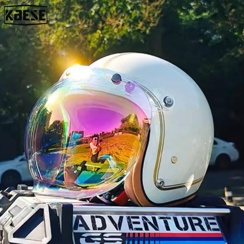 New Design Retro Motorcycle Helmet Open Face Helmet Scooter Helmets 3/4 Chopper Casco Moto Vintage Motorbike Helmets DOT ECE