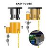 Trailers King Pins Lock with 2 Keys & Caution Label For Standard Fixed King Pins