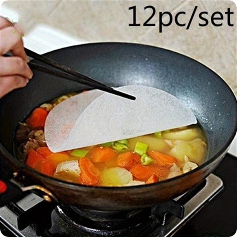 12pcs/lot Food Oil Paper Soup Membrane Pads Diameter 20cm Oil Absorbing Paper LS