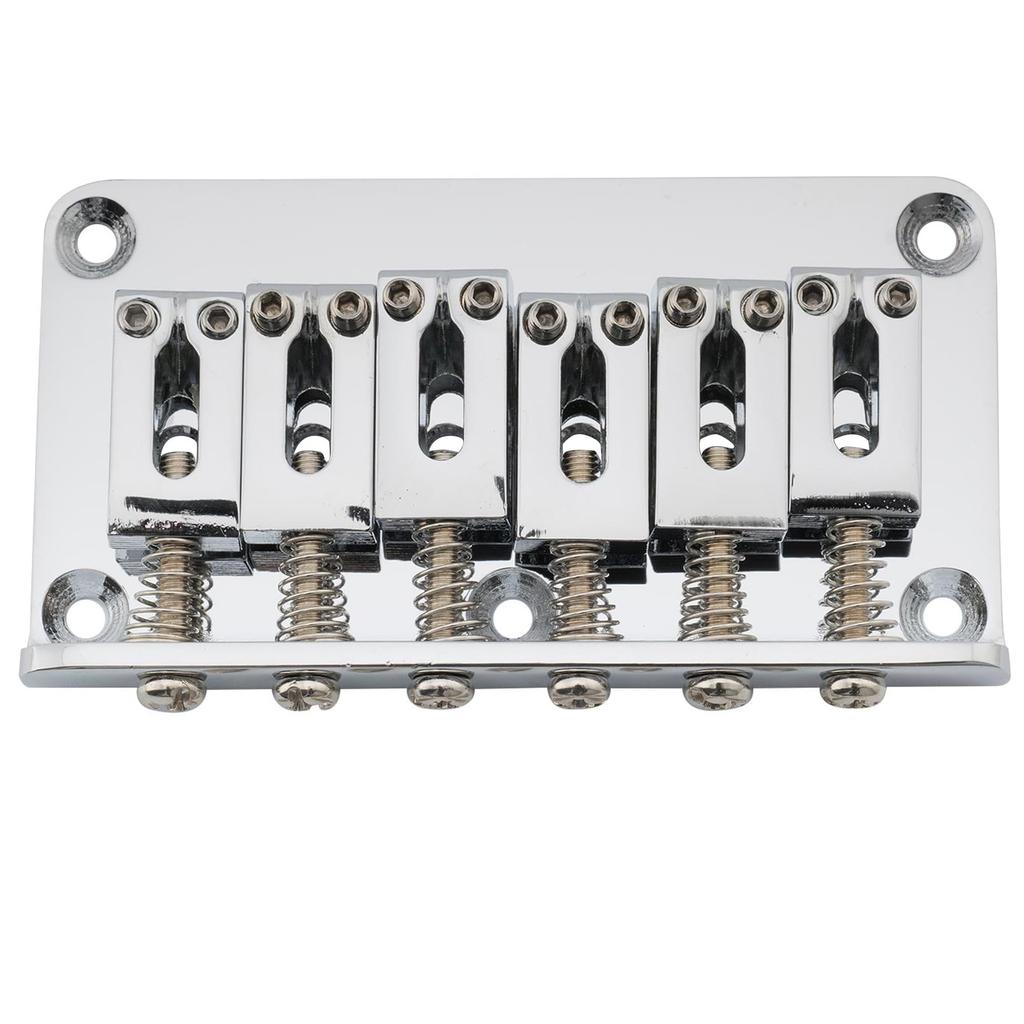 Musiclily Pro 10.5mm Modern Style Hardtail Fixed Bridge for Strat/Telecaster Electric Guitars, Chrome