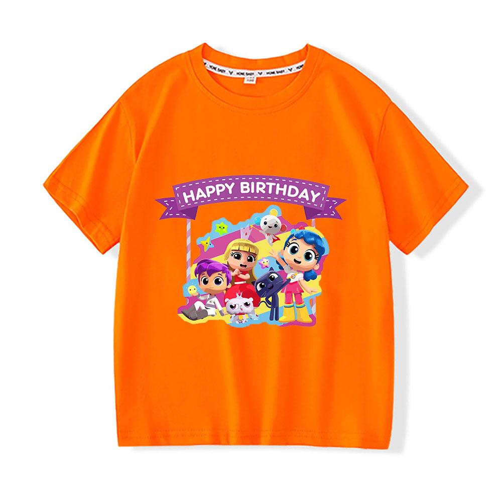 True and The Rainbow Kingdom Kids Tees Cartoon Print Kawaii Girls Short Sleeve Boys Cute T Shirt Children Summer Clothes
