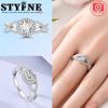 New copper Ring Heart Sparkle Zircon High Quality Ideal For Women Rings Wedding Fine Jewellery Accessories Party Gift