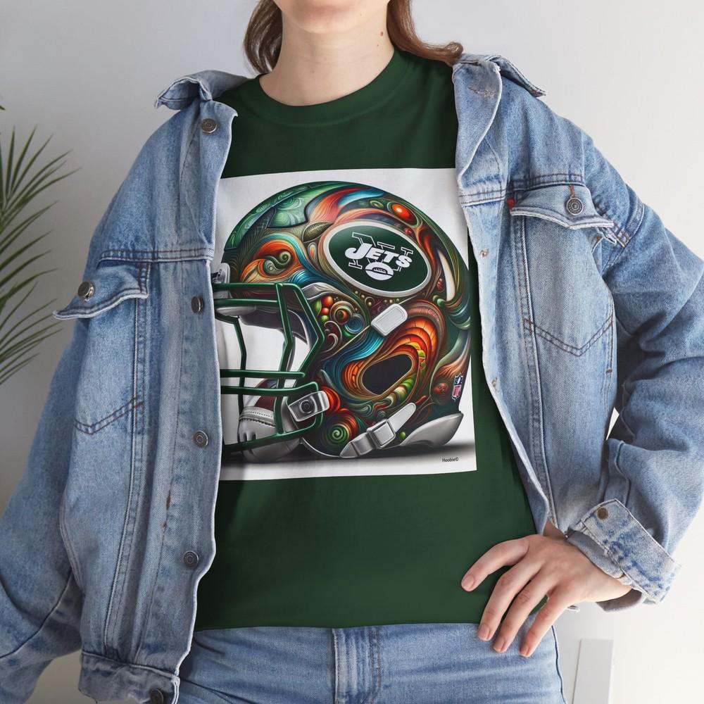 Fantasy Sports Helmet#1 Jets Salvador Dali Style Unisex Tee, Football Fan Shirt, Unisex T-Shirt L