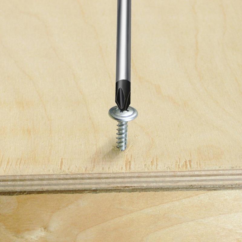 Schraubendreher mit magnetischer Spitze, 6 mm, Kreuzschlitz/flach, professioneller gepolsterter Griff für mechanische Reparaturprojekte zu Hause