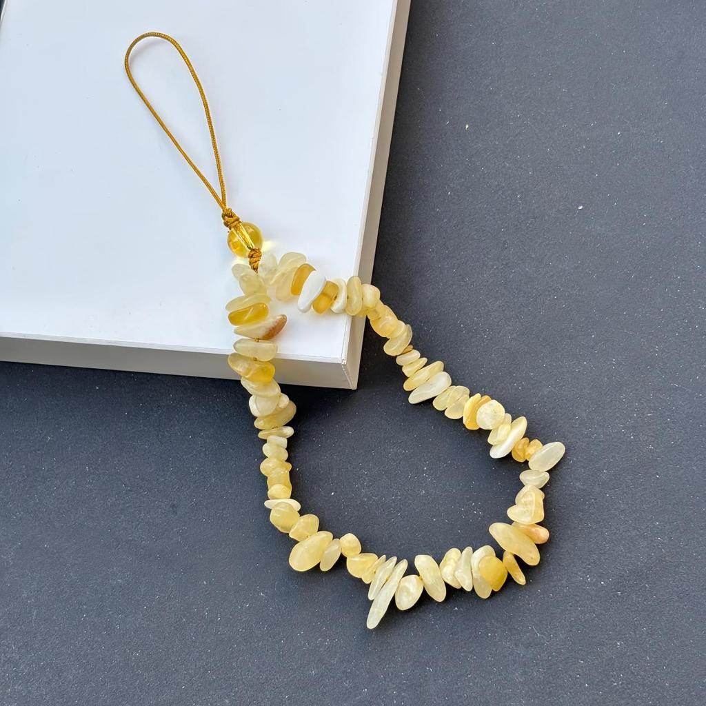 Aventurine Crystal Phone Lanyard – Women's Anti-Lost Tumbled Stone Chain