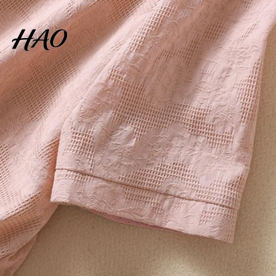 Women T-shirt Solid Color Hooded Buttons Half Placket Short Sleeve Short-sleeve Blouse Pullover Tops Drawstring Thin Loose Fit Regular