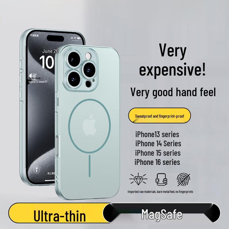 SHIYONG Magsafe Frosted Genomskinligt iPhone-skal