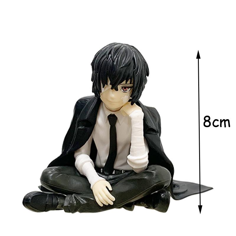 Bungo Stray Dogs Dazai Zhi Nakahara Chuya Sitting Posture Anime Figure PVC Action Figures Model Anime Carto On Model Toy Gifts