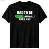 Men Dad To Be Loading Funny Fathers Day T Shirt Best Daddy Ever Papa Life FD Vintage Washed Streetwear Soft Casual Stylish