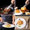 9/12/16 Inch Long Bbq Tongs Non-Slip Handle Stainless Steel Fried Barbecue Clip Salad Bread Clamp Kitchen Tools Meat Food Clip