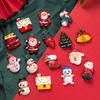 Christmas Resin Pendants - Santa And Snowman Ornament Set For Christmas Tree Decorations, Gift Wrapping, And Holiday Crafts