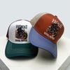 And Women Hip-Hop Embroidered Motorcycle Driver Letter Prints Baseball Caps Color Contrast Sun Protection Personalized Trucker Caps All-Match Ins