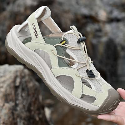 Men's Sandals 2025 New Summer Outdoor Sports Hiking Shoes Non-slip Soft Sole Breathable Bag Head Casual Beach Shoes