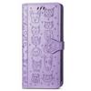 Custodia a Portafoglio Flip in Pelle per Samsung Galaxy A17 A16 A15 A14 A13 A12 A07 A06 A05 A05S A04S Gatto e Cane in Rilievo, Copertura Telefono