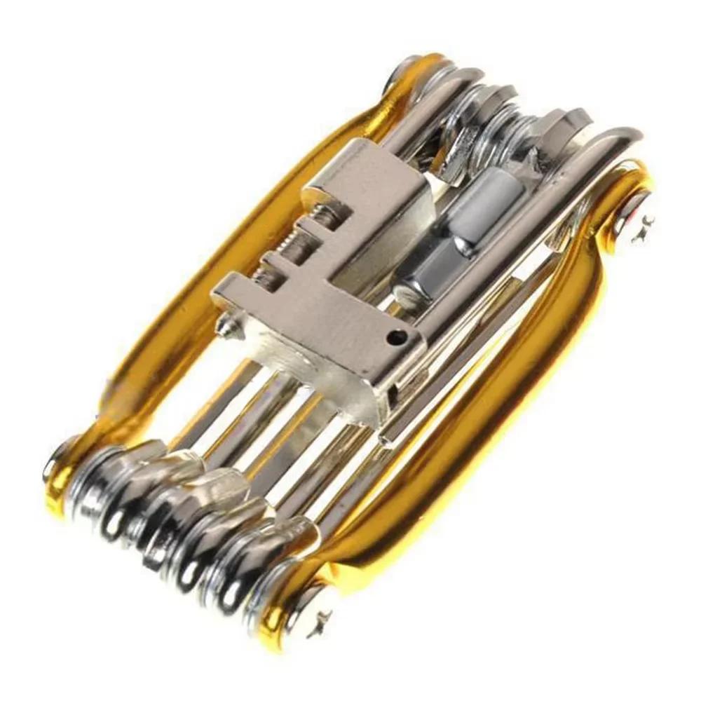 11-in-1 Bike Tool Mini Multitool Kit - Lightweight Tool Wrench, Screwdriver, Chain, Hexagon Wheel Spoke