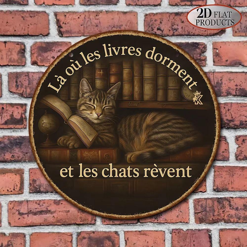 Tin Art Painting Metal Wall Decor 20x20cm Handmade Craft Home Decorative Plate