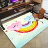 rainbow cloud Crystal Velvet chair mat Area Rug - Non-Slip, Floor Mat, Office Desk Chair Rugs, Bedroom Decor.Christmas Gift-1106171