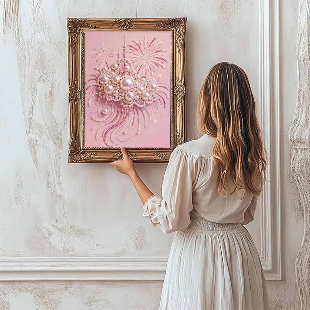 Pearl Fireworks DIY Diamond Art Kits 15.7x19.6inch Gem Art Diamond Painting Kits Without Frame for Adults Gift Idea Home Wall Decor