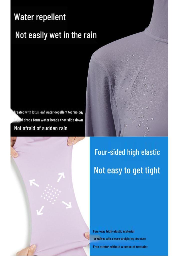 Women's Summer Ice Silk Full-Body UV Protection Cycling Jacket