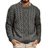 Fashionable Casual Round Neck Pullover Long Sleeved Men's Knitted Sweater