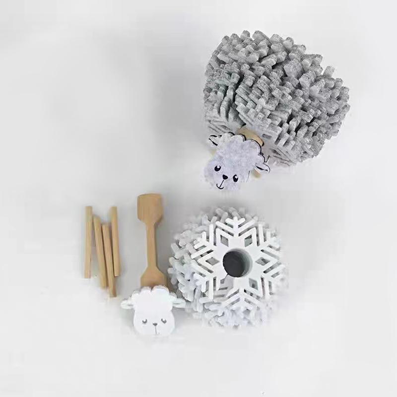 Table Mat Tea Coaster Water-Absorbing Coaster Desktop Decorations Felt Mat Lamb