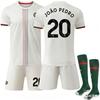 Teens Kids Adults Football Kits Sport Training Jersey Set with Socks 25/26 Chelsea Away #20 João Pedro