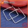 Xiaomi 925 Sterling Silver 50mm Sparkling Square Earrings for Women, Fashionable Wedding Jewelry, Party Accessories