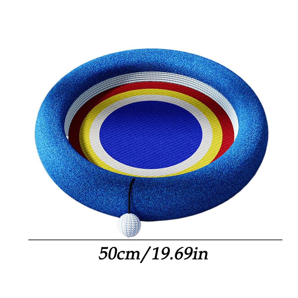 Scratch Pad For Cats Oval Bed With Ball Kitten Scratcher Mat Furniture Protector For Small Large Breed Balcony Living Room