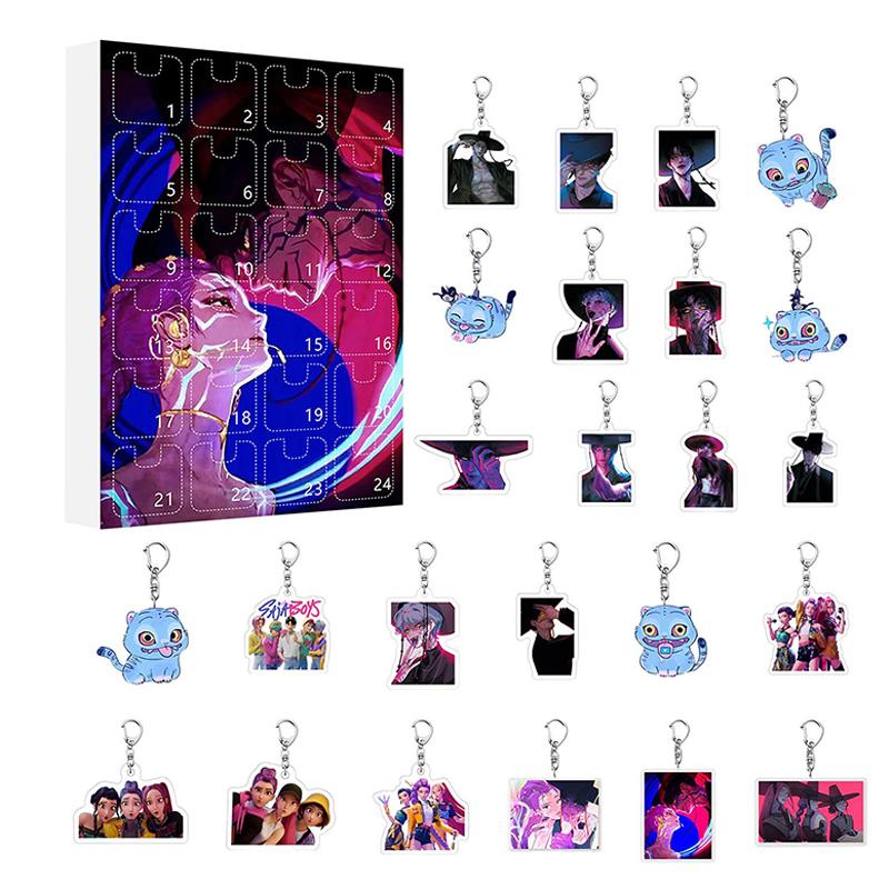 

Календарь Адвента для охотников, Календарь обратного отсчета в виде брелока с 24 игрушками-брелоками, подарки, украшения, календарь Адвента