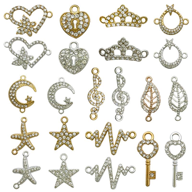 

22-Point Drill Crown Starfish Leaf Pendant for DIY Jewelry