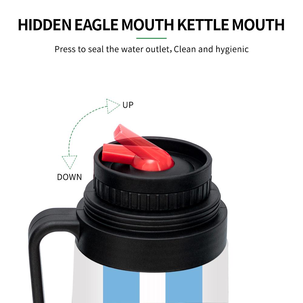 Argentina Kapitán Č.10 Styl Vakuově Izolovaná Láhev na Yerba Maté, Kávu, Vodu, Čaj, 32oz, Bez BPA