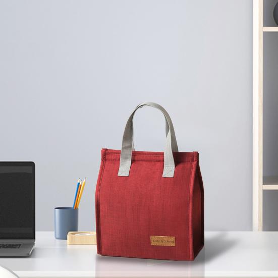 Lunch Bag Cold Heat Preservation Portable Handle Good Sealing Strong Load Bearing Waterproof Large Capacity Bento Box Bag School Supply