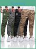 Men Cargo Pants With Drawstring For Casual Wear In Cotton Blend Fabric For Youth