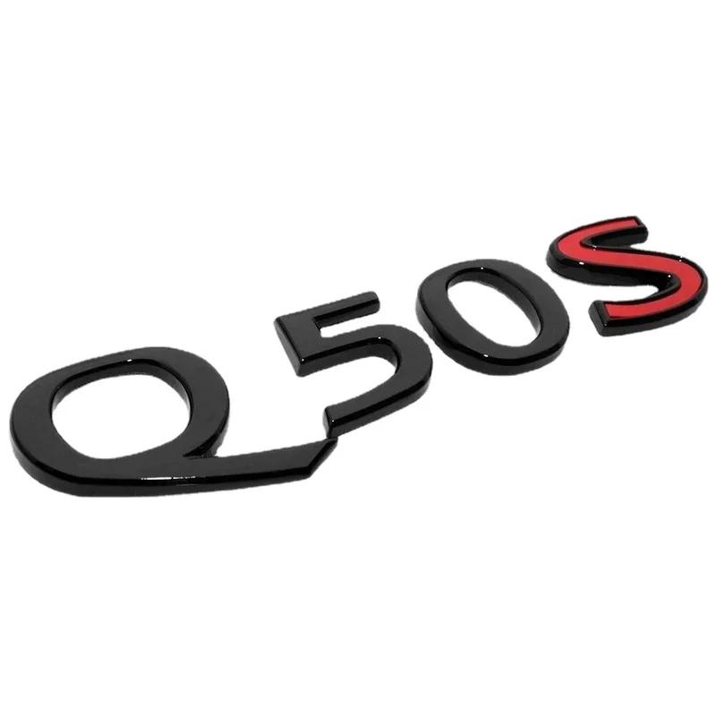 VOR3 For Infiniti Rear 3D ABS Q50 Q50L Q50S Lid Logo Letter Badge Emblem Nameplate Gloss Black